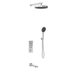 Душевой комплект Vincea Inspire VSFW-433TI5CH с термостатом и изливом скрытый монтаж хром