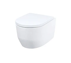 Подвесной унитаз Iddis Aiger AIGRDSEi25 36*52,5 безободковый с системой смыва "Торнадо" и крышкой-сиденьем микролифт