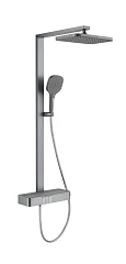 Душевая система Arrow EASON с изливом и термостатом, графит