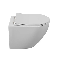 Подвесной унитаз BelBagno Sfera-Tor BB046CH-TOR/SC 36*50 безободковый с системой смыва "Торнадо" с крышкой-сиденьем микролифт