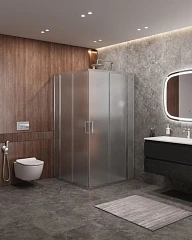 Душевой уголок Cezares Molveno MOLVENO-A-22-90+20-P-Cr 110*110*195 стекло рифленое без поддона