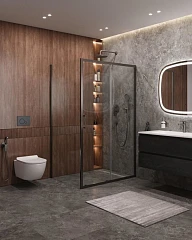 Душевой уголок Cezares Molveno MOLVENO-AH-11-160/90-C-GM-IV 160*90*195 профиль оружейная сталь без поддона