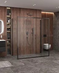 Душевой уголок Cezares Molveno MOLVENO-AH-2/2-170/90-C-GM-IV 170*90*195 профиль оружейная сталь без поддона