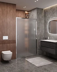 Душевая дверь в нишу Cezares Molveno MOLVENO-BF-1-110-P-Cr 110*195 стекло рифленое L/R без поддона