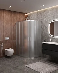 Душевой уголок Cezares Molveno MOLVENO-RH-2-110/80-P-Cr 110*80*195 стекло рифленое без поддона