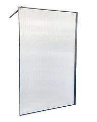 Душевая перегородка Ceruttispa Strip T120 Walk-in 120*190 профиль черный матовый стекло рифленое без поддона