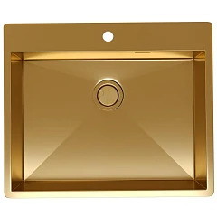 Кухонная мойка Санприз Scanno SZ2260GD 60*50 брашированное золото