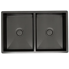 Кухонная мойка Санприз Delio SZ2170BL 70*44 двойная оружейная сталь