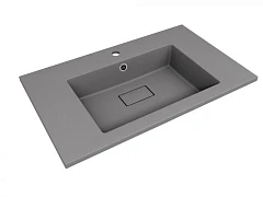 Мебельная раковина Style Line Line 80*48 серый шелк (приобретается в комплекте с тумбой)