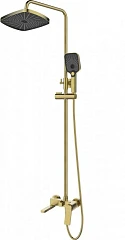 Душевая стойка Esbano Gemini с изливом брашированное золото