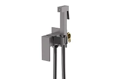 Смеситель Splenka с гигиеническим душем серый графит