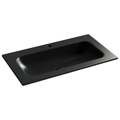 Встраиваемая раковина Ceramicanova Grace 81*45,7 с отверстием под смеситель черная матовая