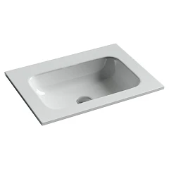 Встраиваемая раковина Ceramicanova Grace 61*45,7 без отверстия под смеситель белый глянец