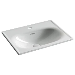 Встраиваемая раковина Ceramicanova Sabo 60*46 с отверстием под смеситель белый глянец