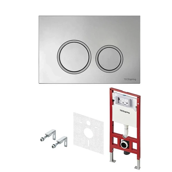 Система инсталляции Tece Spring Base, хром глянцевый