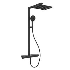 Душевая стойка Sancos Vos SC6100MB с термостатом и изливом черная матовая