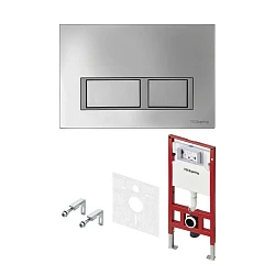 Cистема инсталляции TECEspring Base, панель смыва глянцевый хром