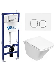 Комплект инсталляции WeltWasser Bamberg 460 унитаз Rotbach 004 GL-WT клавиша смыва Bamberg WT белая