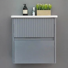 Тумба под раковину Alavann Wave 60 голубой деним