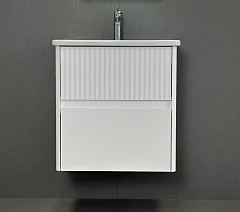 Тумба под раковину Alavann Wave 60 белый глянец