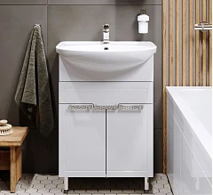 Тумба с раковиной Alavann Vittoria 60 белый глянец