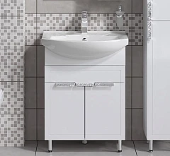 Тумба с раковиной Alavann Vittoria 65-02 белый глянец