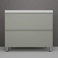 Тумба с раковиной Style Line Манхэттен 100 напольная олива