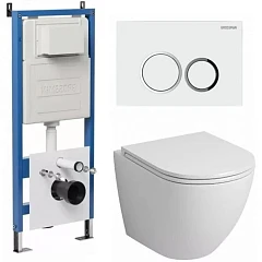 Комплект инсталляции Grossman с унитазом GR-4455S 900.K31.01.000 белая клавиша