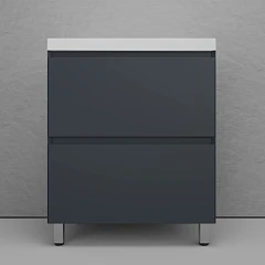 Тумба с раковиной Style Line Манхэттен 70 напольная графит