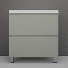 Тумба с раковиной Style Line Манхэттен 80 напольная олива