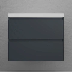 Тумба с раковиной Style Line Манхэттен 70 подвесная графит