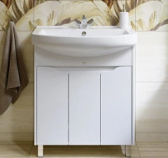 Тумба под раковину Alavann Crystal 75 белый глянец