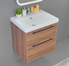 Тумба с раковиной Alavann Rondo 60 дуб (раковина Moduo 60)