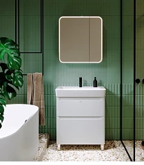 Комплект мебели Alavann Lana 80 белый глянец (раковина Q 80)