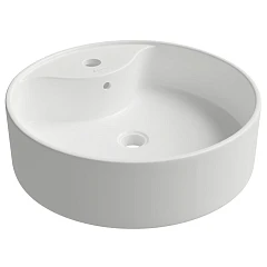 Накладная раковина Aqueduto Espiral ESP0610 46*46 с отверстием под смеситель белый глянец