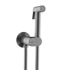 Гигиенический душ со смесителем RGW Shower Panels SP-213Gr с прогрессивным картриджем скрытый монтаж вороненая сталь