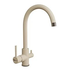 Смеситель Uperwood UPD-003-08 для кухни с функцией подключения фильтра бежевый/вороненая сталь