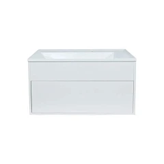 Тумба под раковину Uperwood Lotus Premium 80 белая, подвесная