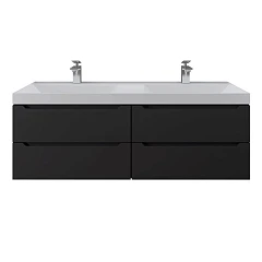 Тумба под раковину Uperwood Tanos 120 черная, подвесная