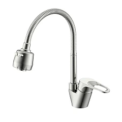 Смеситель Splenka S202.47.05 для кухни с гибким изливом сатин