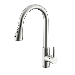 Смеситель Splenka S203.49.05 для кухни с выдвижным изливом сатин