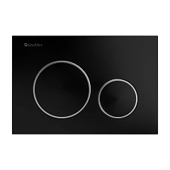 Клавиша смыва Knotlor Sphere Premium BIS104BLC черная матовая/хром