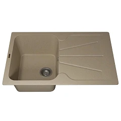 Кухонная мойка Uperwood Quartz UPD-04 78х51 бежевая матовая