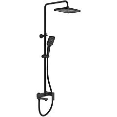 Душевая стойка Splenka S224.24.06 с изливом черная матовая