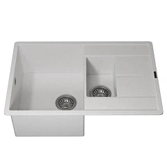 Кухонная мойка Uperwood Quartz UPD-05 78х51 белая матовая