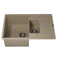 Кухонная мойка Uperwood Quartz UPD-05 78х51 бежевая матовая