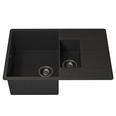 Кухонная мойка Uperwood Quartz UPD-05 78х51 черная матовая