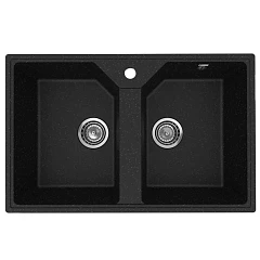 Кухонная мойка Uperwood ECON UPD-402 77х49 черная матовая