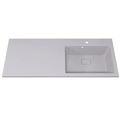 Полувстраиваемая раковина Uperwood Cosmos Quartz 120*48 R для установки над стиральной машиной, жасмин