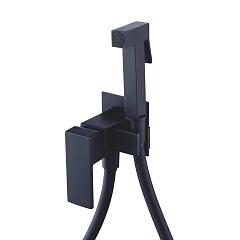 Гигиенический душ со смесителем Splenka S98.52.06 скрытый монтаж черный матовый